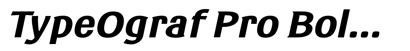 TypeOgraf Pro Bold Italic